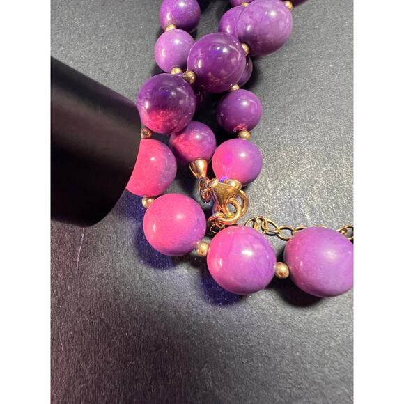NEW Phosphosiderite graduated beaded necklace in vermeil - Picture 14 of 14